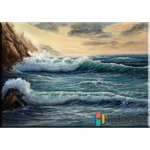 Волна картина, , 168.00 грн., MOO777046, , Морской пейзаж картины